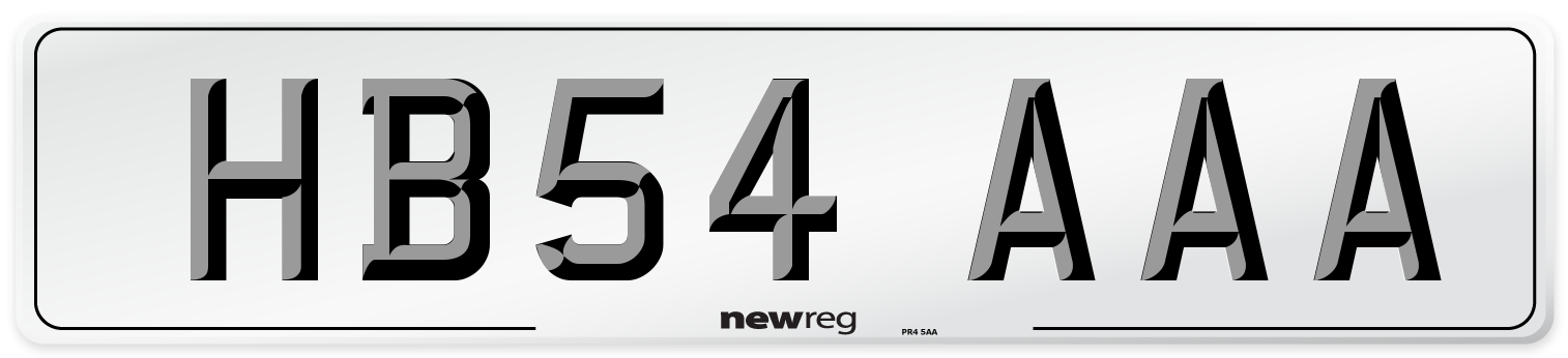 HB54 AAA Number Plate from New Reg